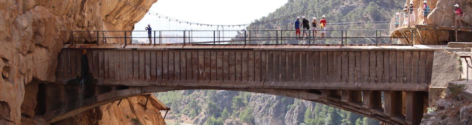 Vista de uno de los puentes del Caminito del Rey