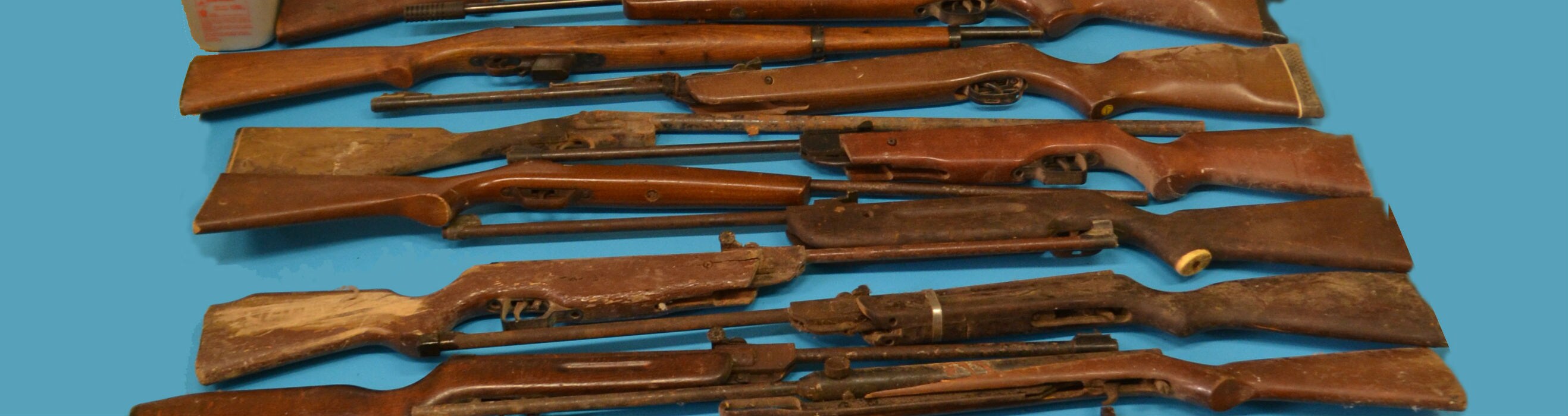 Armas encontradas en la vivienda de Linares