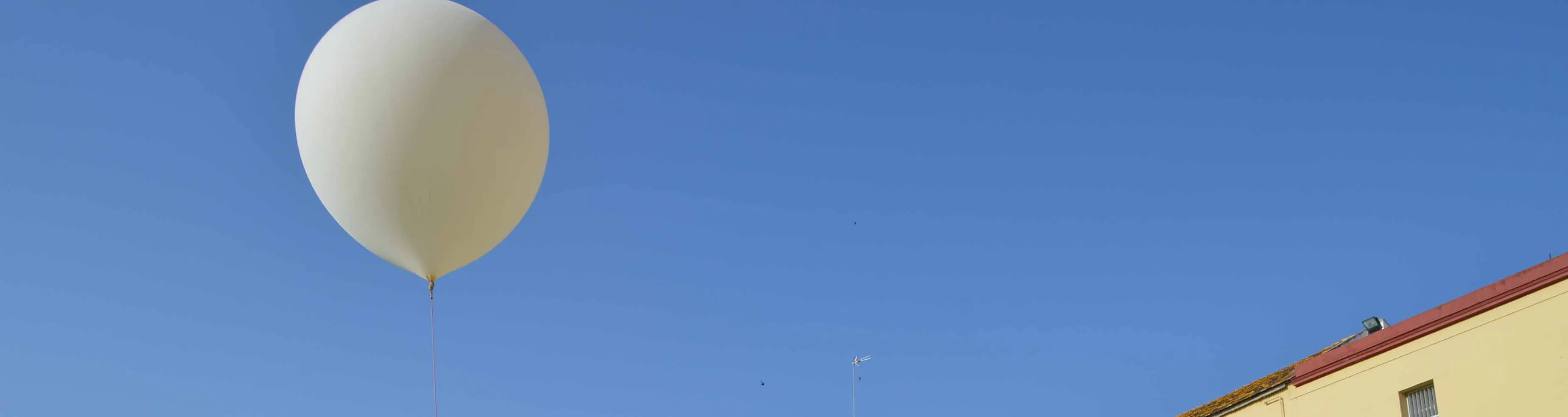 Uno de los lanzamientos a la estratosfera realizado en el colegio de los Salesianos