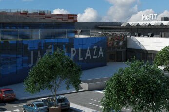 Maqueta del complejo comercial Jaén Plaza