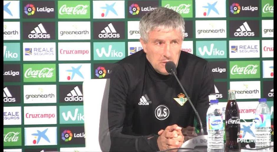 Setién no quiere oir hablar todavía del derbi