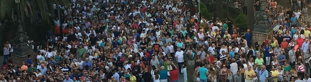 Decenas de miles de personas participaron en la manifestación del 14 de septiembre de 2017