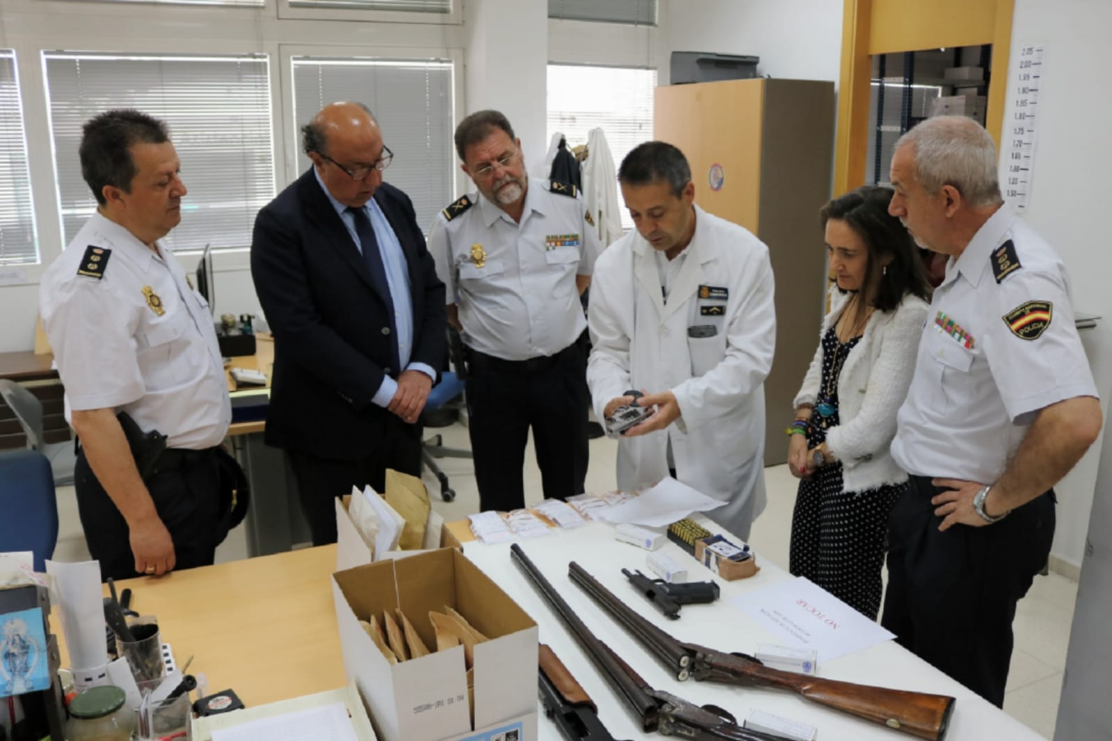 Mandos de la Policía Nacional en la reunión mantenida este viernes hoy en Huelva