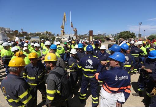 Trabajadores de Navantia Cádiz.