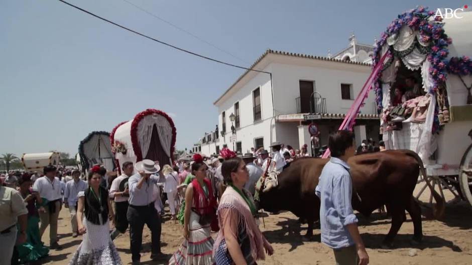 Emotiva y multitudinaria presentación de la Hermandad de Triana ante la Virgen del Rocío