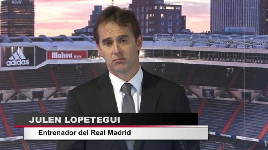 Florentino Pérez presenta a Lopetegui como nuevo entrenador