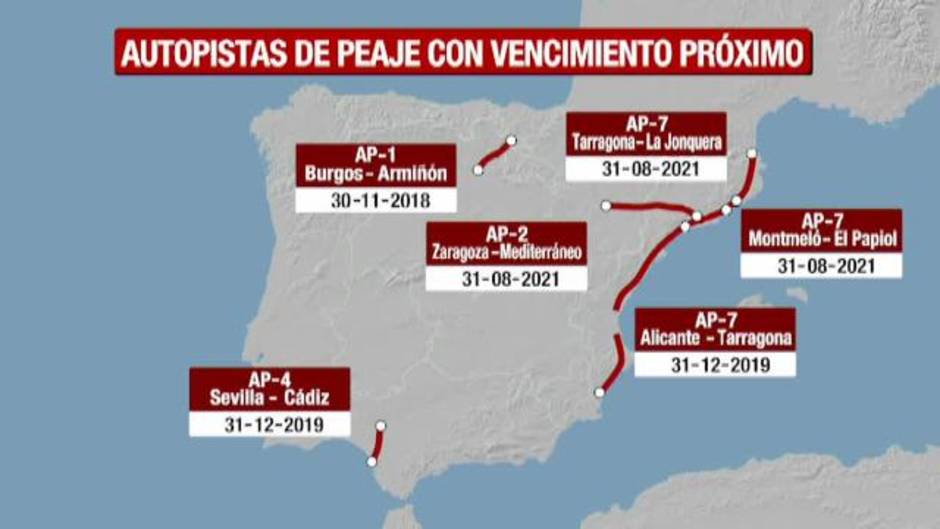 El Gobierno quiere acabar con los peajes en algunas de las autopistas más antiguas y convertirlas en gratuitas