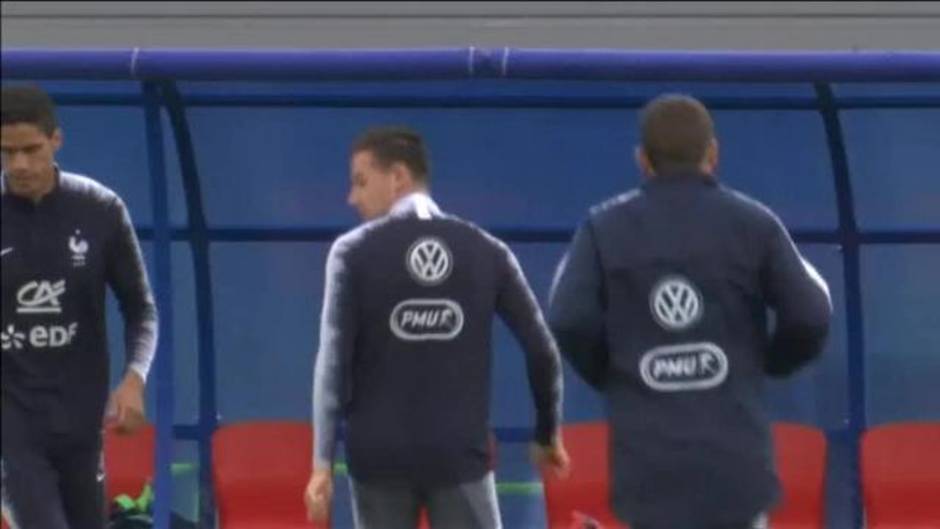 Sesión de entrenamiento de la selección francesa en Istra