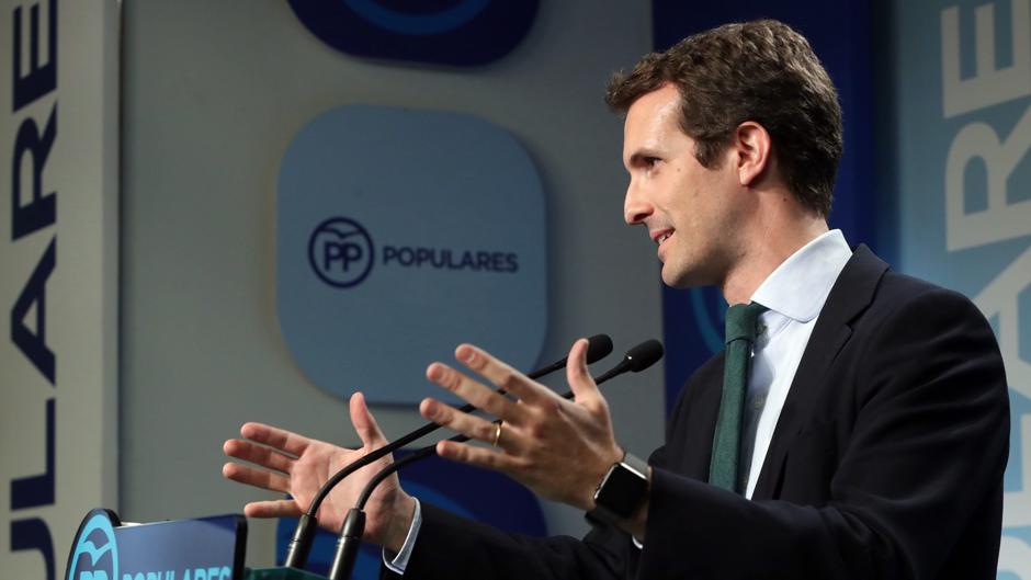 Así celebra Casado los resultados en las primarias del PP: «Hemos sorprendido a toda España»