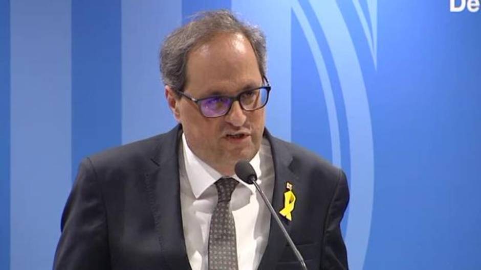 Quim Torra, tras reunirse con Sánchez: "Cualquier solución pasa por el derecho a la autodeterminación"