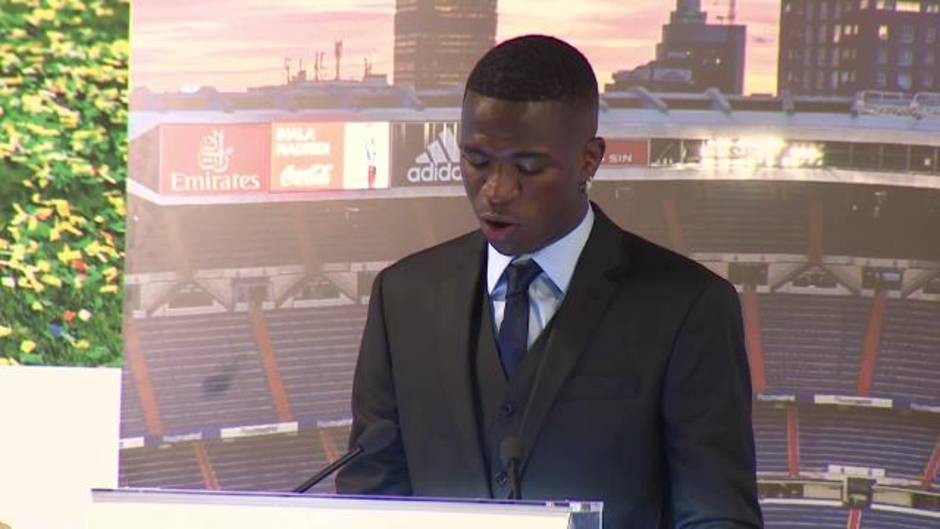 Vinicius Jr celebra la oportunidad de jugar en el Real Madrid