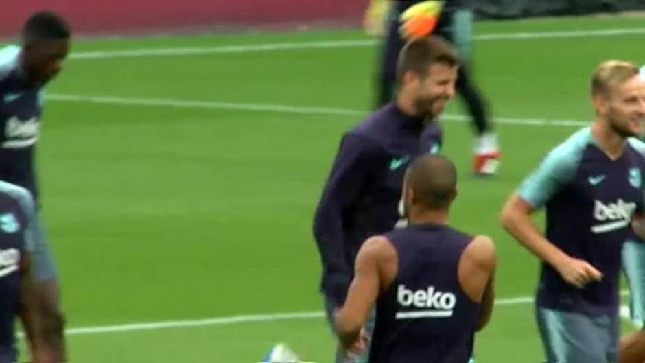 Último entrenamiento del FC Barcelona antes de que arranque LaLiga