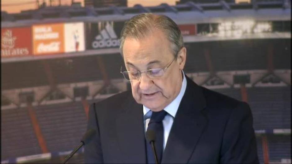 Florentino Pérez presume de fichajes: "Ha llegado el mejor portero del mundo, una de las grandes estrellas emergentes de Brasil..."