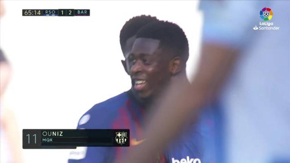 Gol de Dembélé (1-2) en el Real Sociedad 1-2 Barcelona