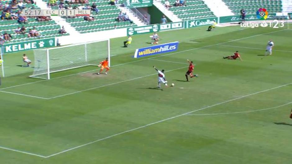 Gol de Sory Kaba (1-1) en el Elche-Mallorca