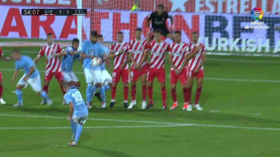 Gol de Iago Aspas (1-1) en Gerona 3-2 Celta