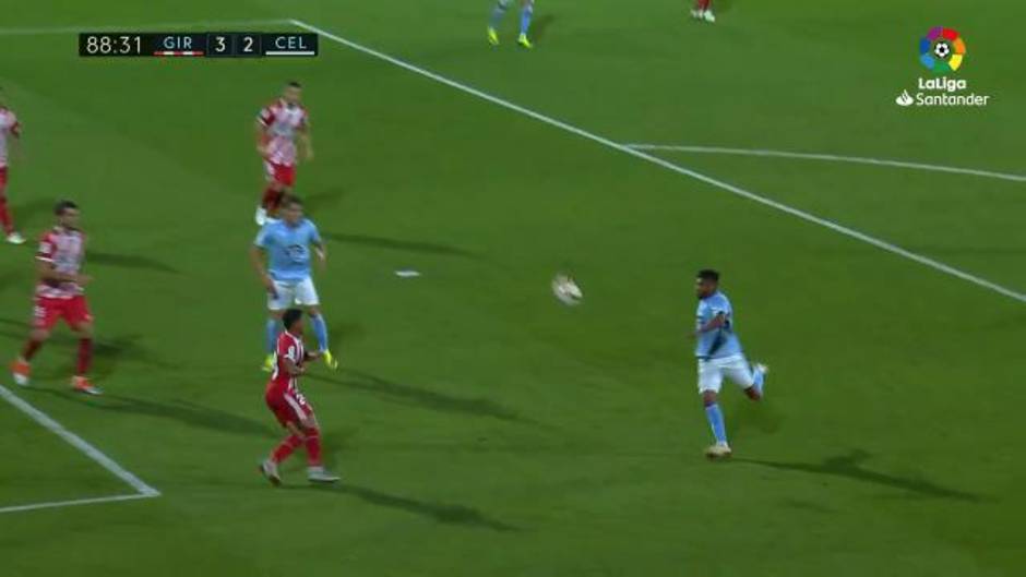 Gol de Sofiane Boufal (3-2) en el Gerona 3-2 Celta