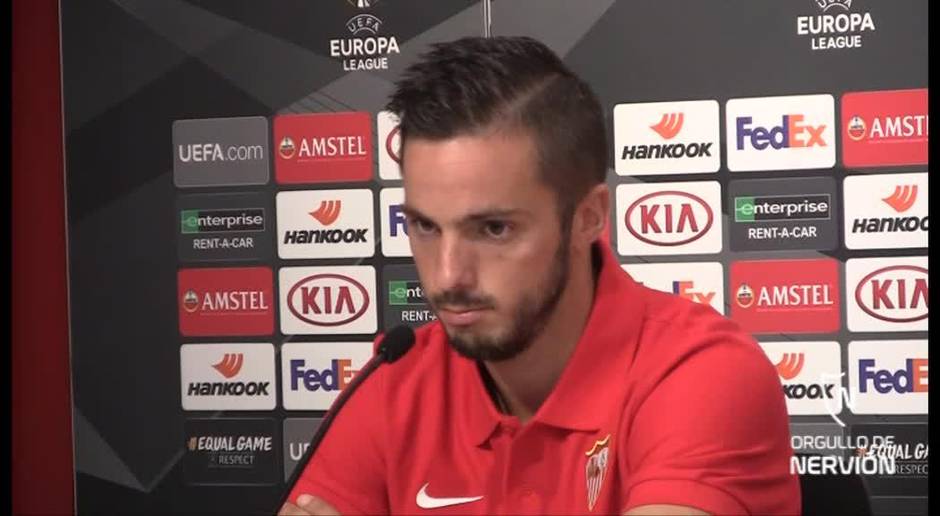 Pablo Sarabia analiza la previa del Sevilla-Standard de Lieja