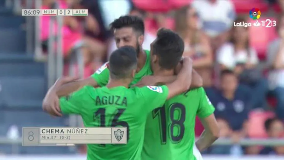 El gol de Chema en el Numancia 0-2 Almería