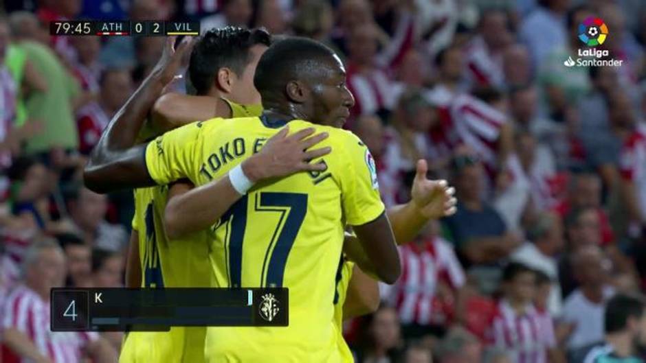 Gol de Funes Mori (0-2) en el Athletic-Villarreal