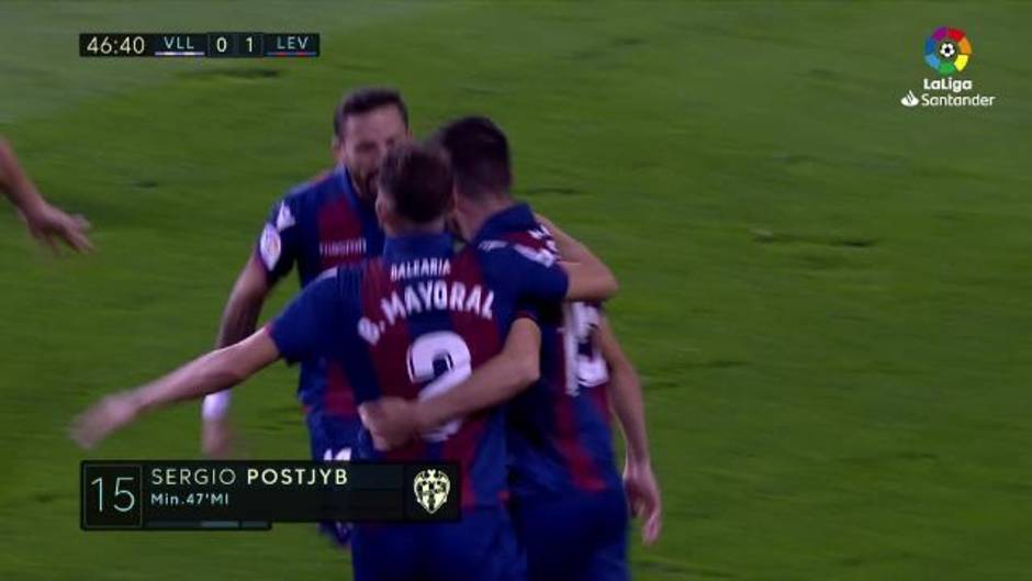 LaLiga Santander (j.6). Real Valladolid, 2 - Levante, 1. Gol de Postigo para el Levante