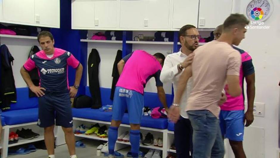 Arenga de Pepe Bordalás a sus jugadores antes del Getafe 0-1 Levante