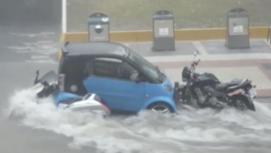 Málaga registra más de medio centenar de incidencias por lluvias