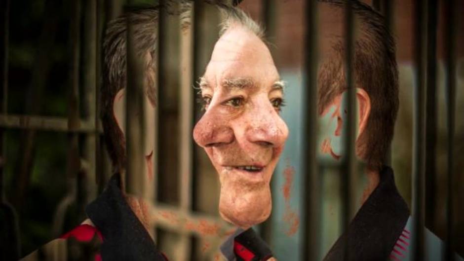 Exposición con gente "cazada" en la calle en Logroño