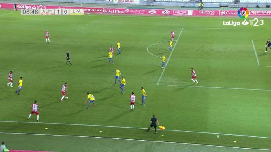 Gol de Juanjo Narváez (1-0) en el UD Almería 3 – 0 UD Las Palmas