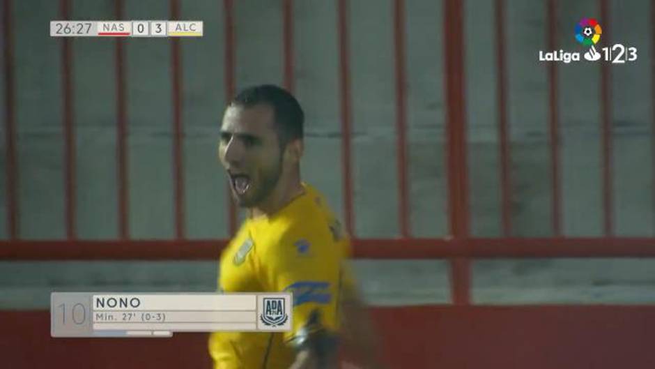 Gol de Nono (0-3) en el Nástic 0-3 Alcorcón