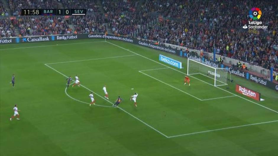 Gol de Messi (2-0) en el Barcelona 4-2 Sevilla