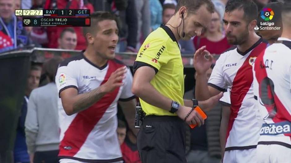 Expulsión de Trejo en el Rayo Vallecano 1-2 Getafe