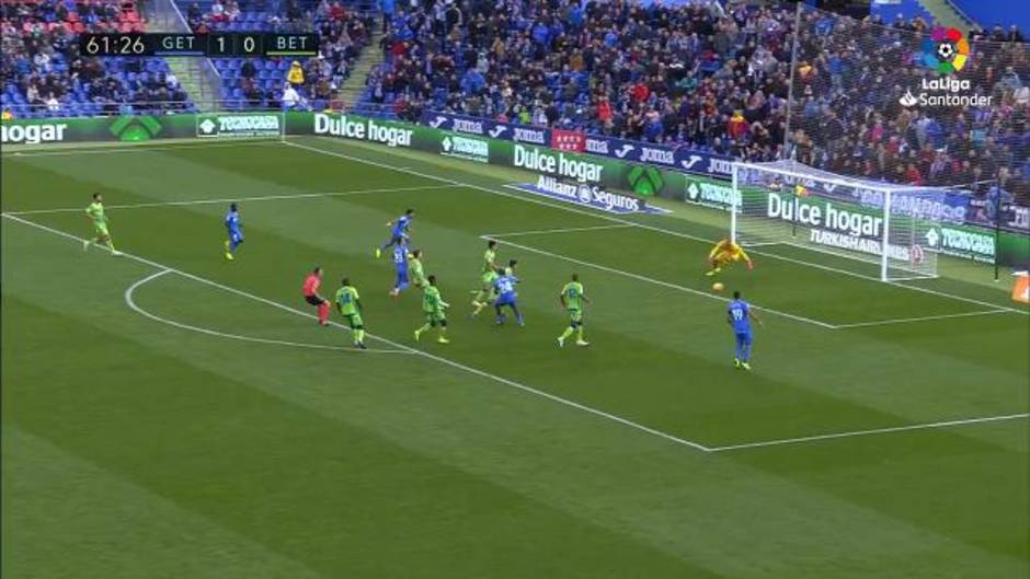 Gol de Foulquier (2-0) en el Getafe 2-0 Betis