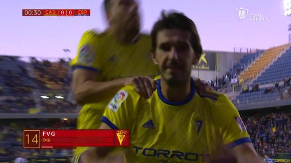 Copa del Rey: Gol de Lekic en el Cádiz 2-1 Espanyol