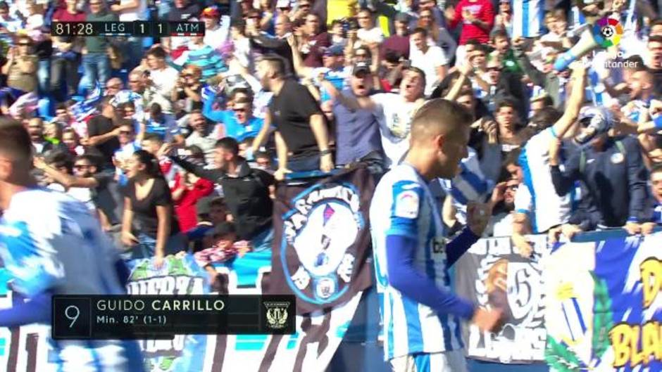 Gol de Guido Carrillo (1-1) en el Leganés 1-1 Atlético