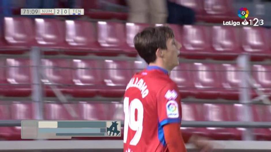 LaLiga 123 (J12): Gol de Guillermo en el Numancia 2-0 Tenerife