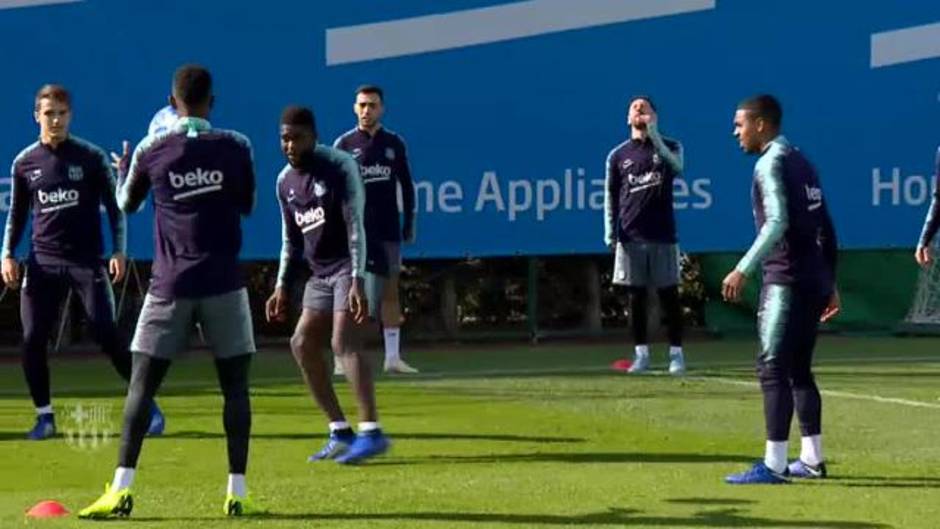 El Barça afina ya la maquinaria para el partido de Champions ante el Inter