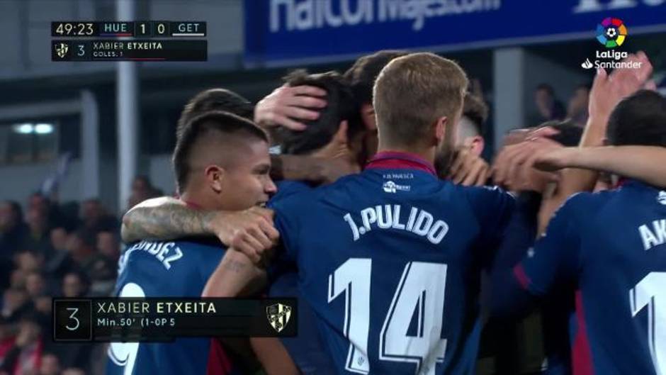 Gol de Etxeita (1-0) en el Huesca 1-1 Getafe