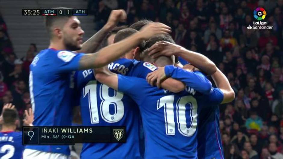 Gol de Williams (0-1) en el Atlético 3 - 2 Athletic