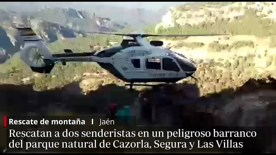 Rescatan a dos senderistas en un peligroso barranco del parque natural de Cazorla, Segura y Las Villas