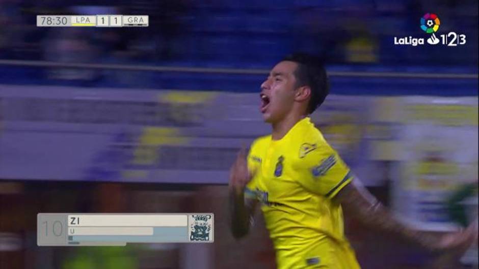 LaLiga 123 | Las Palmas volvía a adelantarse en el marcador con un gol de Sergio Araujo (2-1)