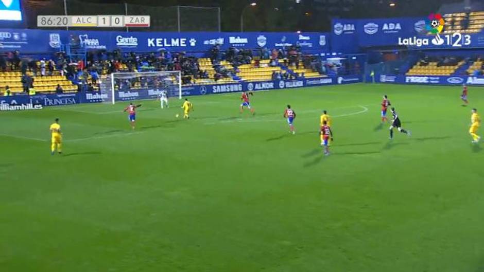 Gol de Jonathan Pereira (2-0) en el Alcorcón 2-0 Real Zaragoza