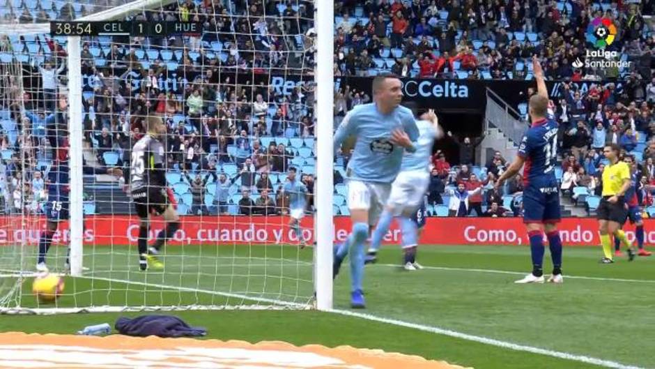 El doblete de Iago Aspas en el Celta 2-0 Huesca