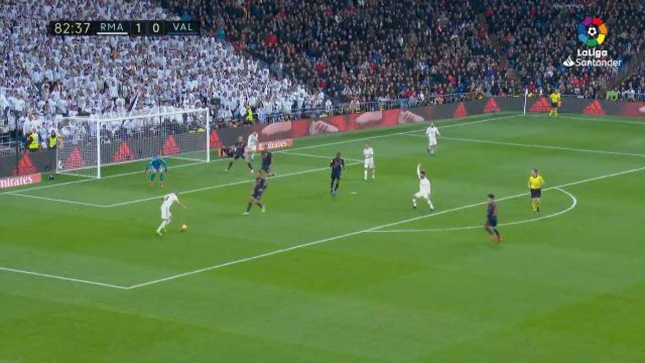 Gol de Lucas Vázquez (0-2) en el Real Madrid 2-0 Valencia