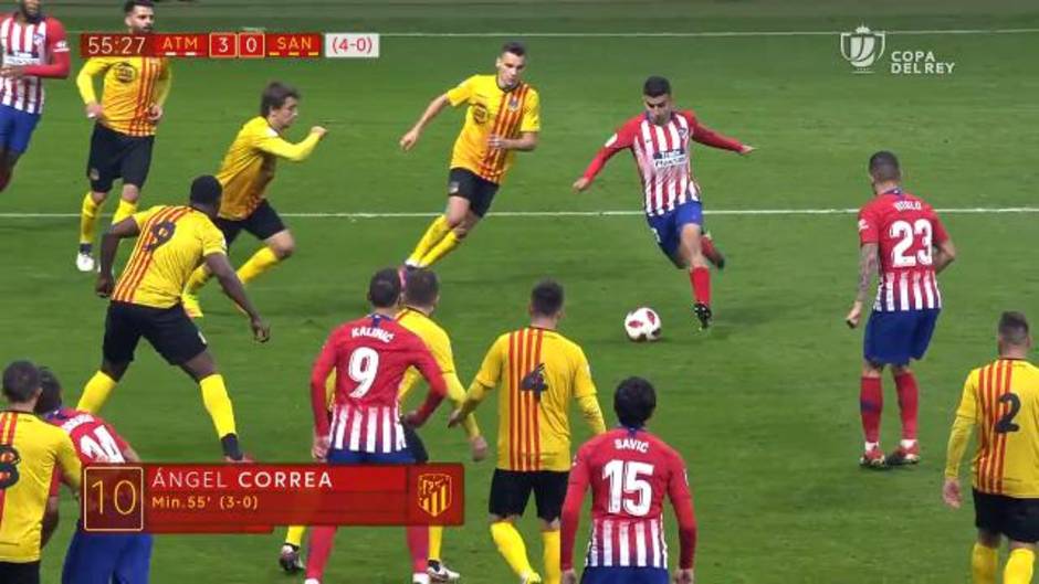 Gol de Correa (3-0) en el Atlético de Madrid 4-0 Sant Andreu