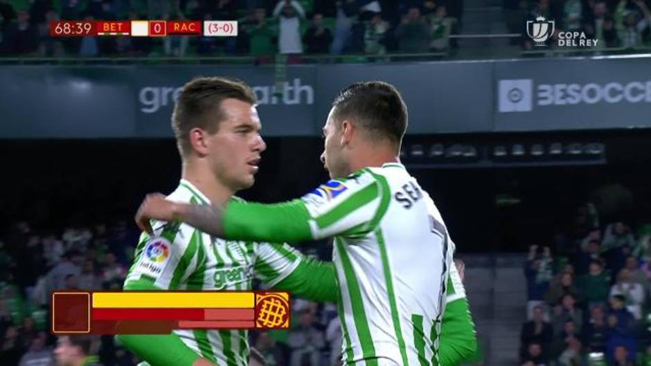 Gol de Sergio León (3-0) en el Real Betis 4-0 Racing Santander
