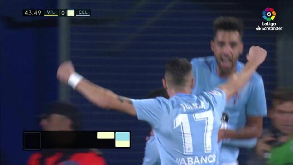 Gol de Brais Méndez (0-1) en el Villarreal 2-3 Celta