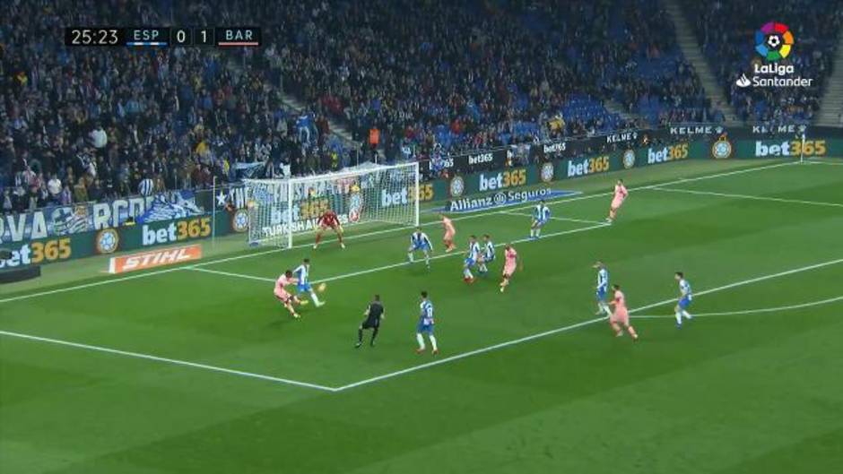 Gol de Dembélé (0-2) en el Espanyol 0-4 Barcelona