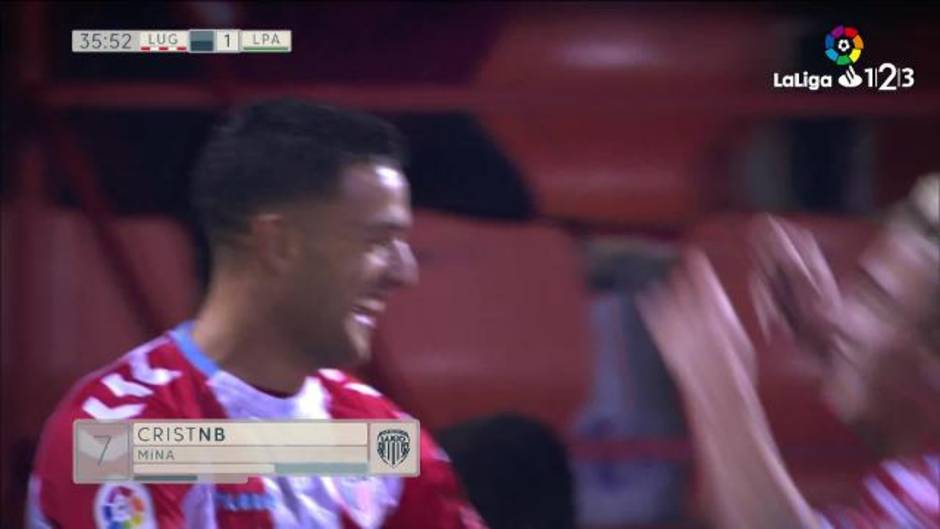 Gol de Cristian Herrera (2-1) en el Lugo 4-2 Las Palmas