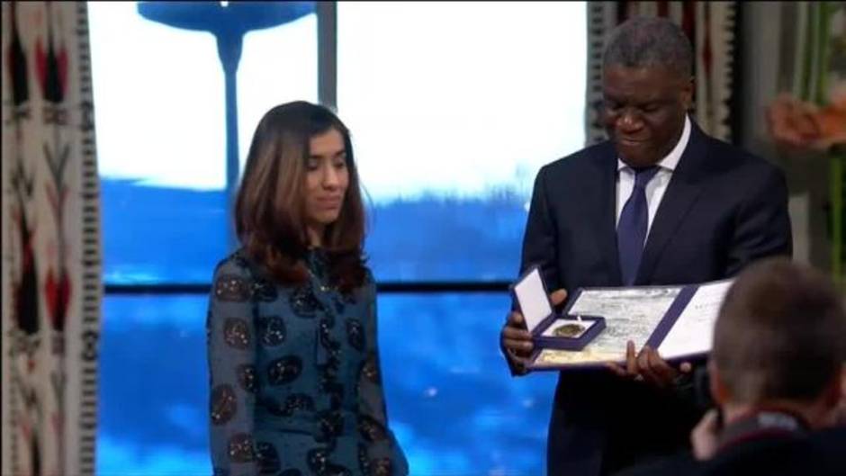 El congoleño Denis Mukwege y la iraquí Nadia Murad reciben el Nobel de la Paz